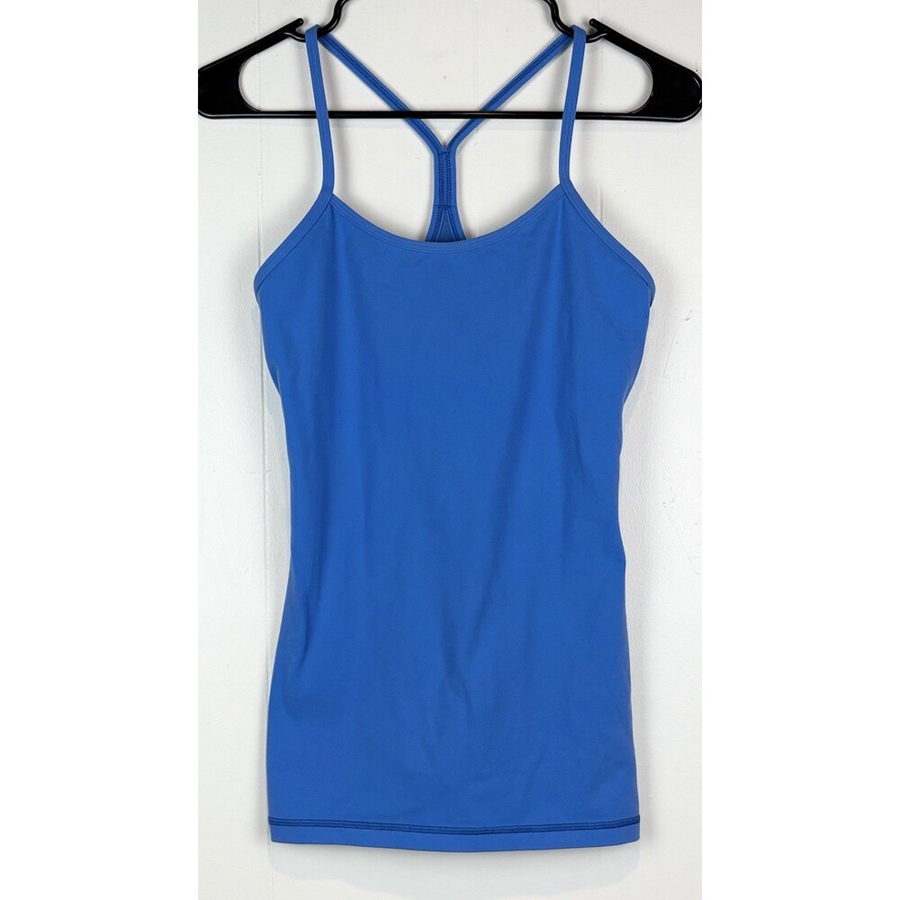 Lululemon  Power Y Tank Blue Size 6 Athlesiure Yoga Racerback
